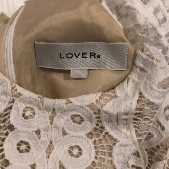 LOVER Cream Lace Dress Size 2 - Picture 5 of 6